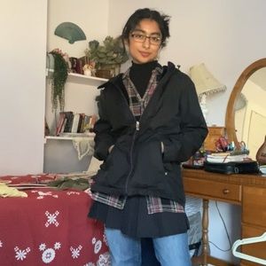 Degree short sleeve button‎ down plaid shirtdress